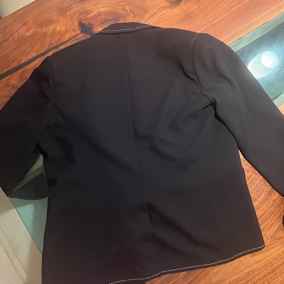 Business Jacket Black With While Stitching - Picture 5 of 5